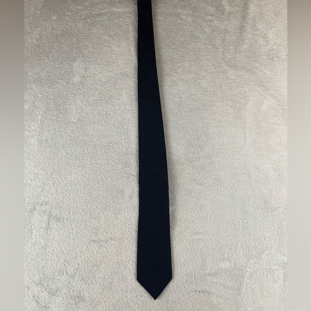 The Tie Bar Mens 100% Silk Blue Tie